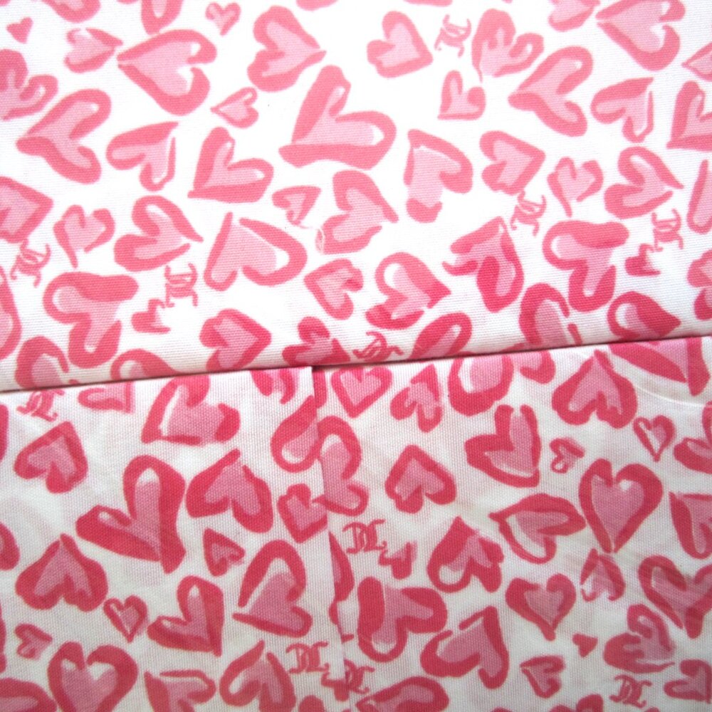 Juicy Couture Queen Sheet Set JC Red Pink Hearts - Picture 2 of 5